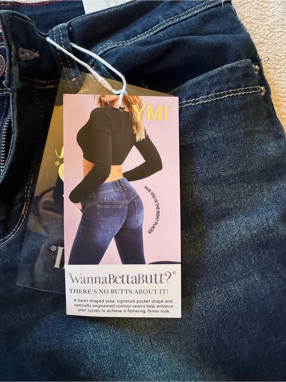 0063 YMI Dark Blue Denim Jeans with Branded Tag - Picture 8 of 8